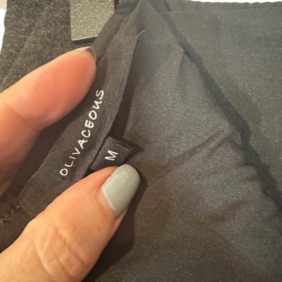 Olivaceous Dark Gray High Front Slit Back Zip Straight Pencil Skirt Women Sz M - Picture 8 of 9